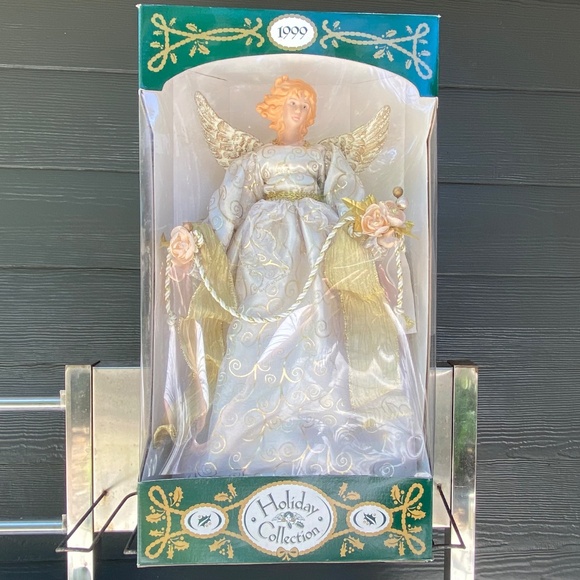 Large 🎄1999 Holiday Collection 16” Christmas Angel Tree Topper Box Collectible - Picture 9 of 12